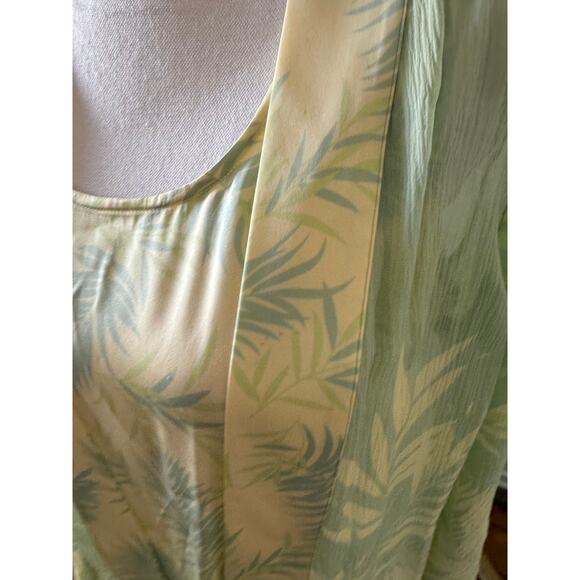 Tommy Bahama Silk Tank & Open Front Top Yellow Tropical Print L - Picture 8 of 8